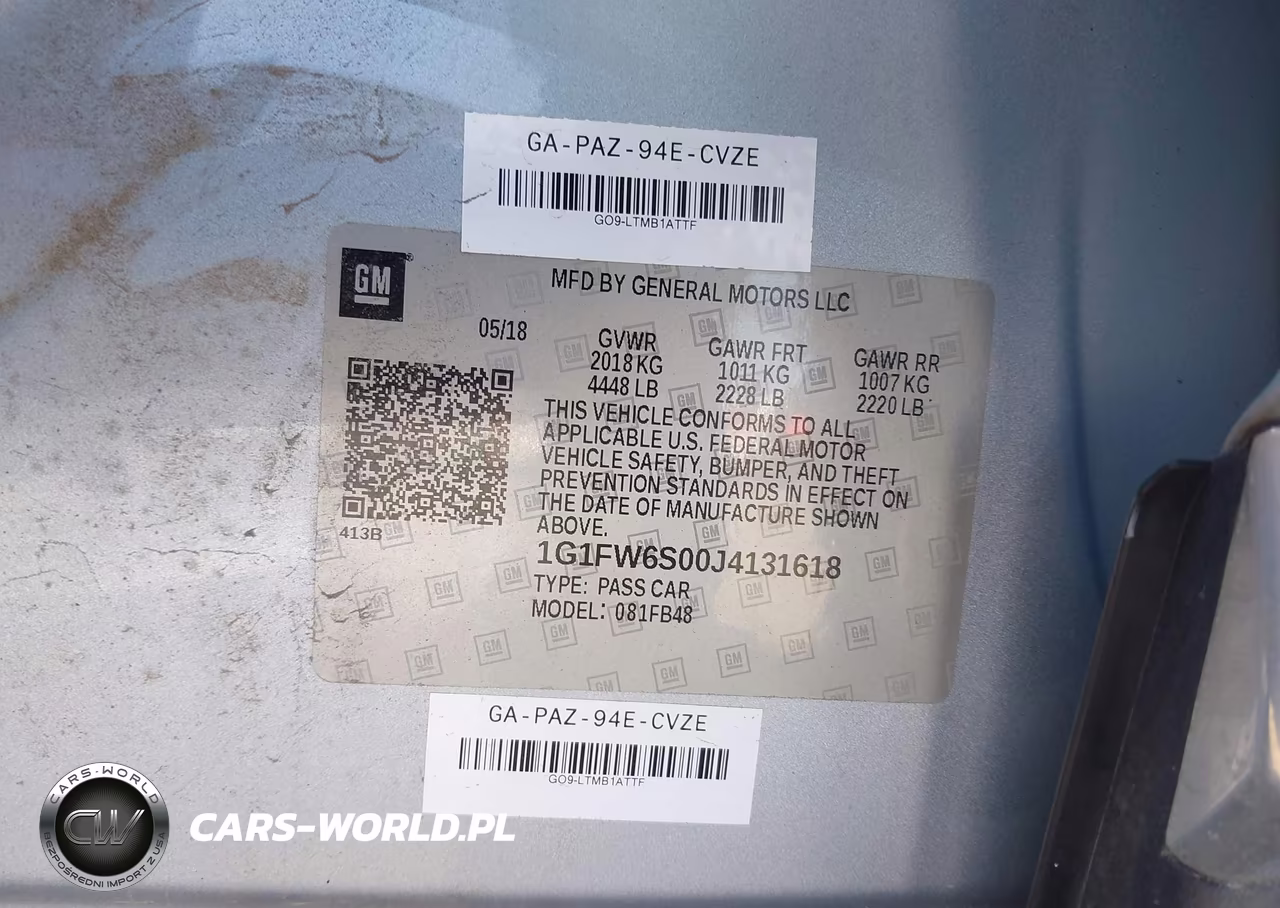 2018 Chevrolet Bolt Ev Lt VIN:1G1FW6S00J4131618 - 9