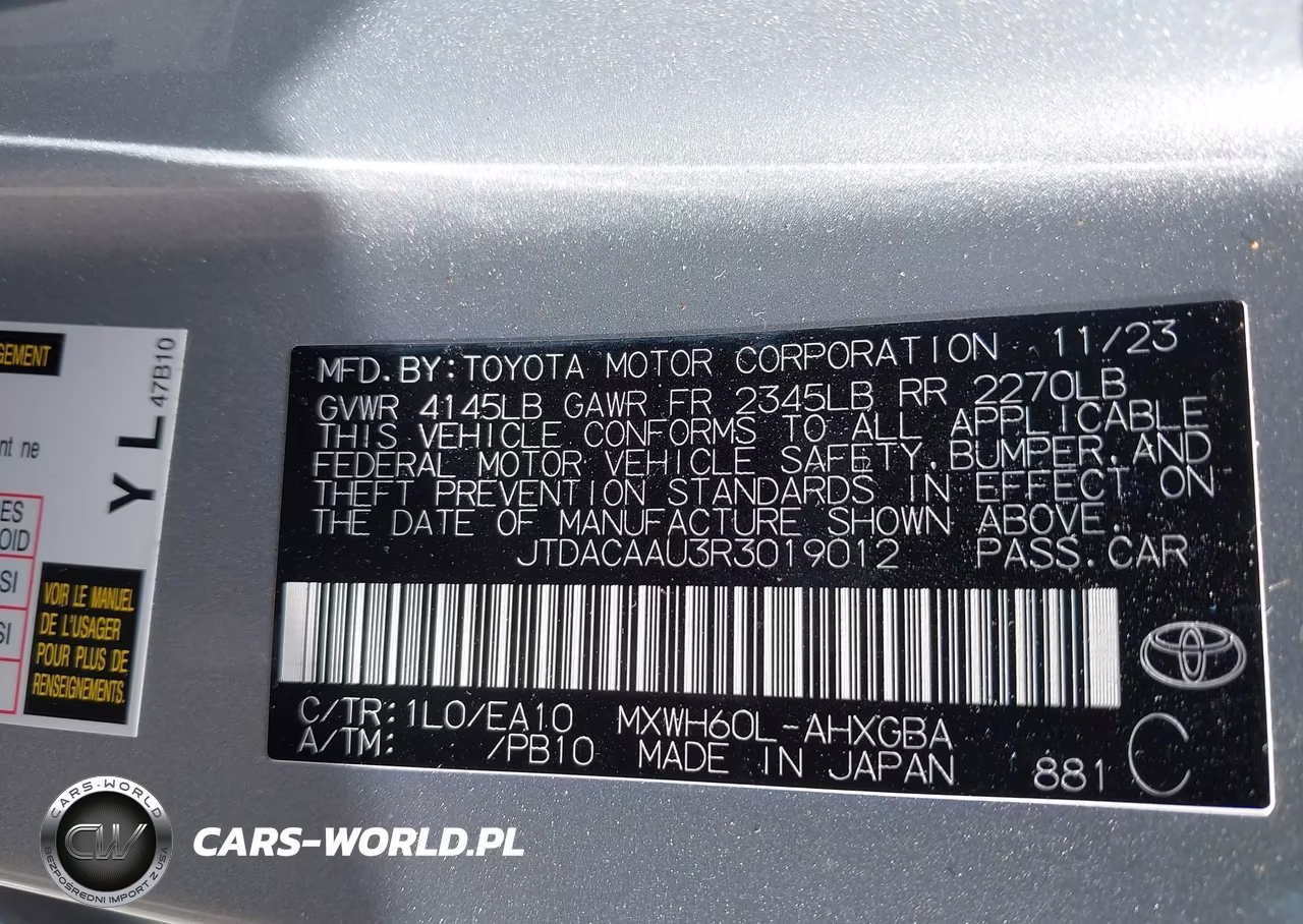 2024 Toyota Prius Xle VIN:JTDACAAU3R3019012 - 9
