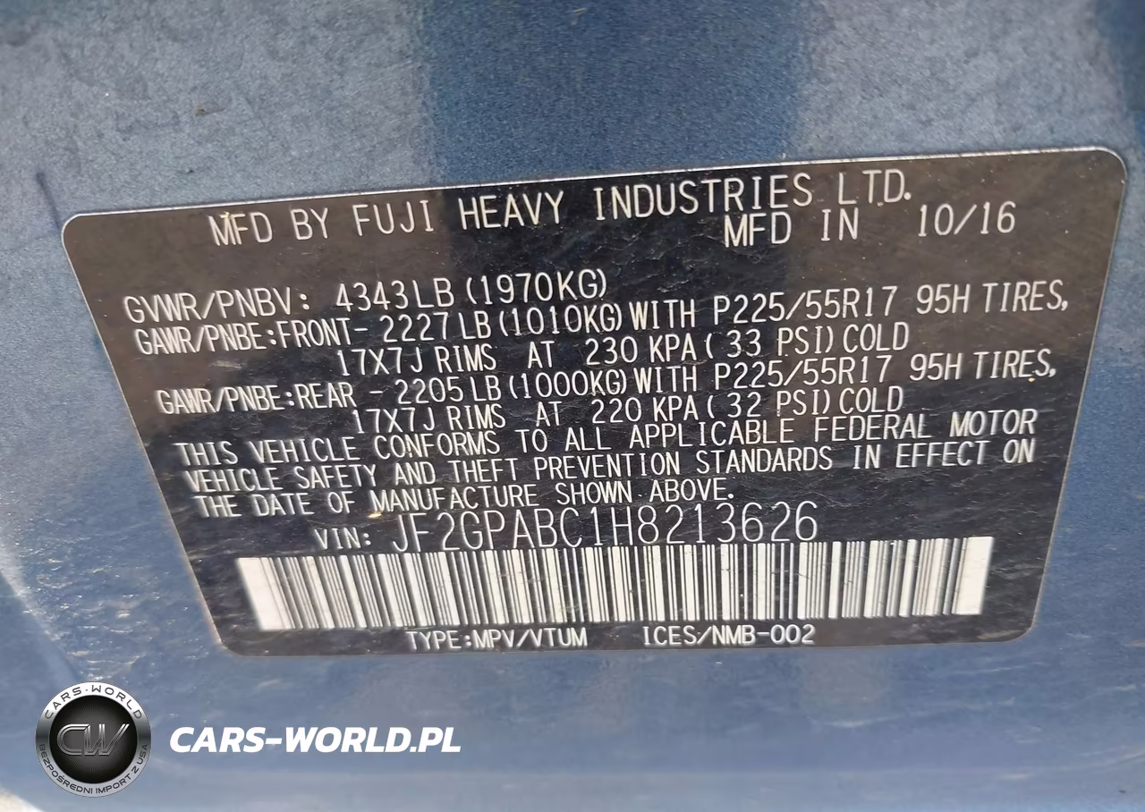2017 Subaru Crosstrek 2.0I Premium VIN:JF2GPABC1H8213626 - 9