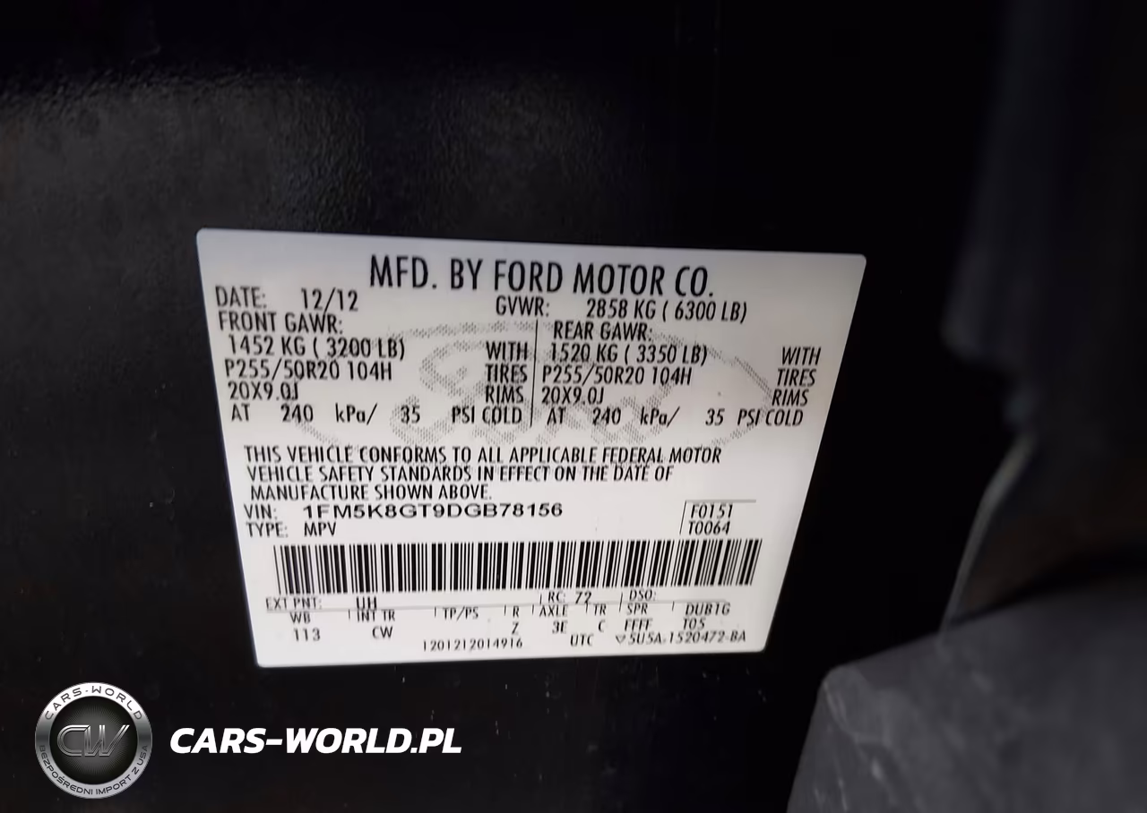 2013 Ford Explorer Sport VIN:1FM5K8GT9DGB78156 - 9