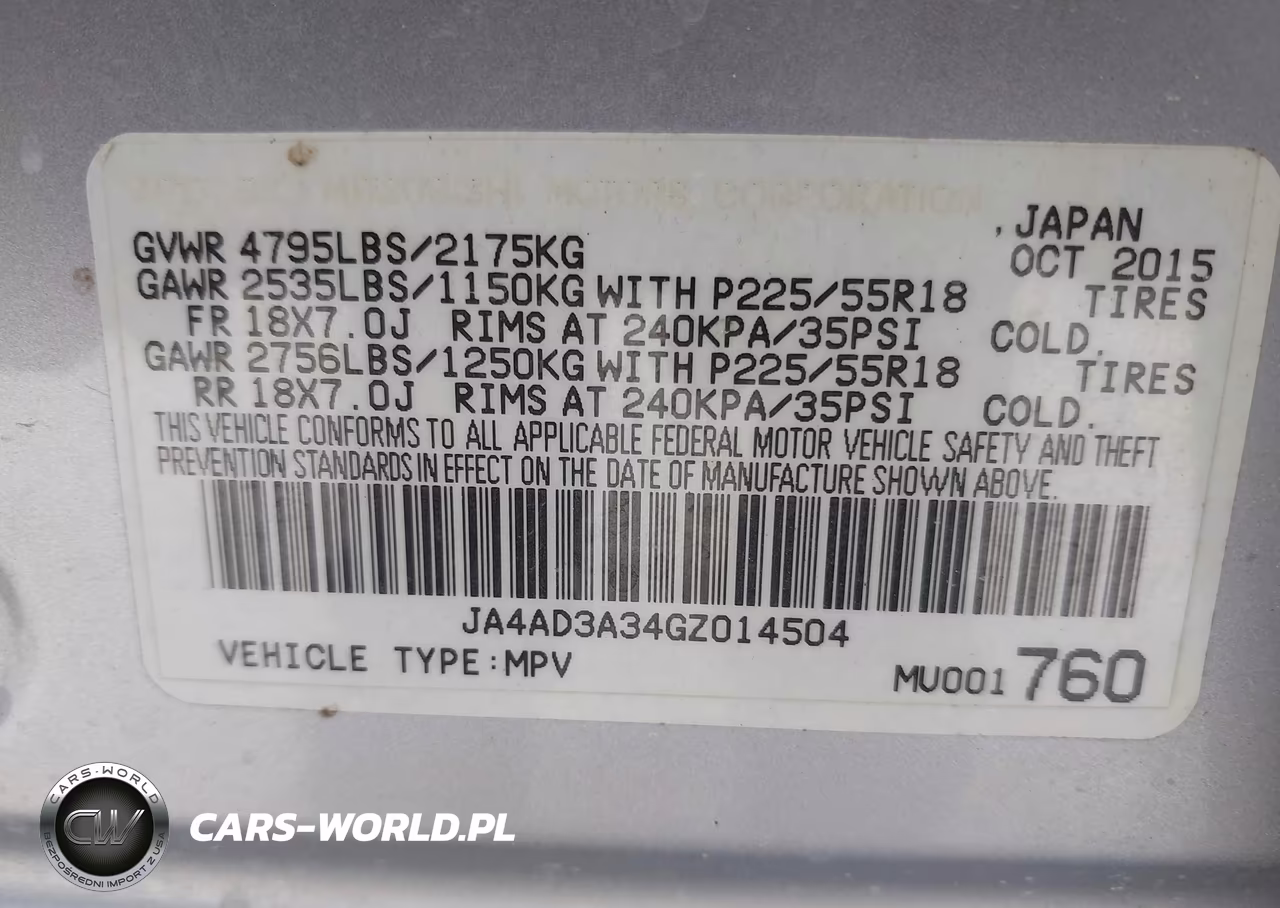 2016 Mitsubishi Outlander Se VIN:JA4AD3A34GZ014504 - 9