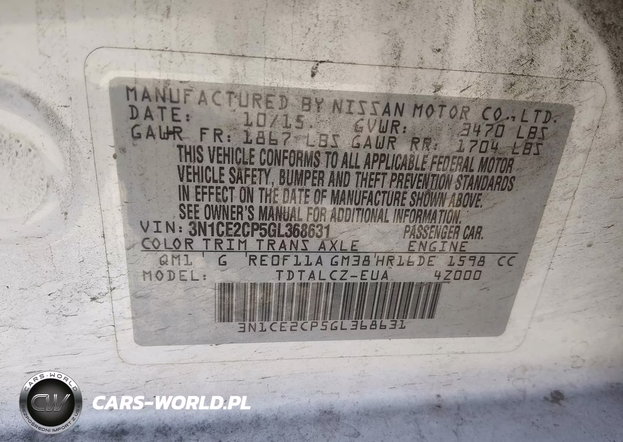 2016 Nissan Versa Note S (Sr)-S Plus-Sl-Sr-Sv VIN:3N1CE2CP5GL368631 - 9