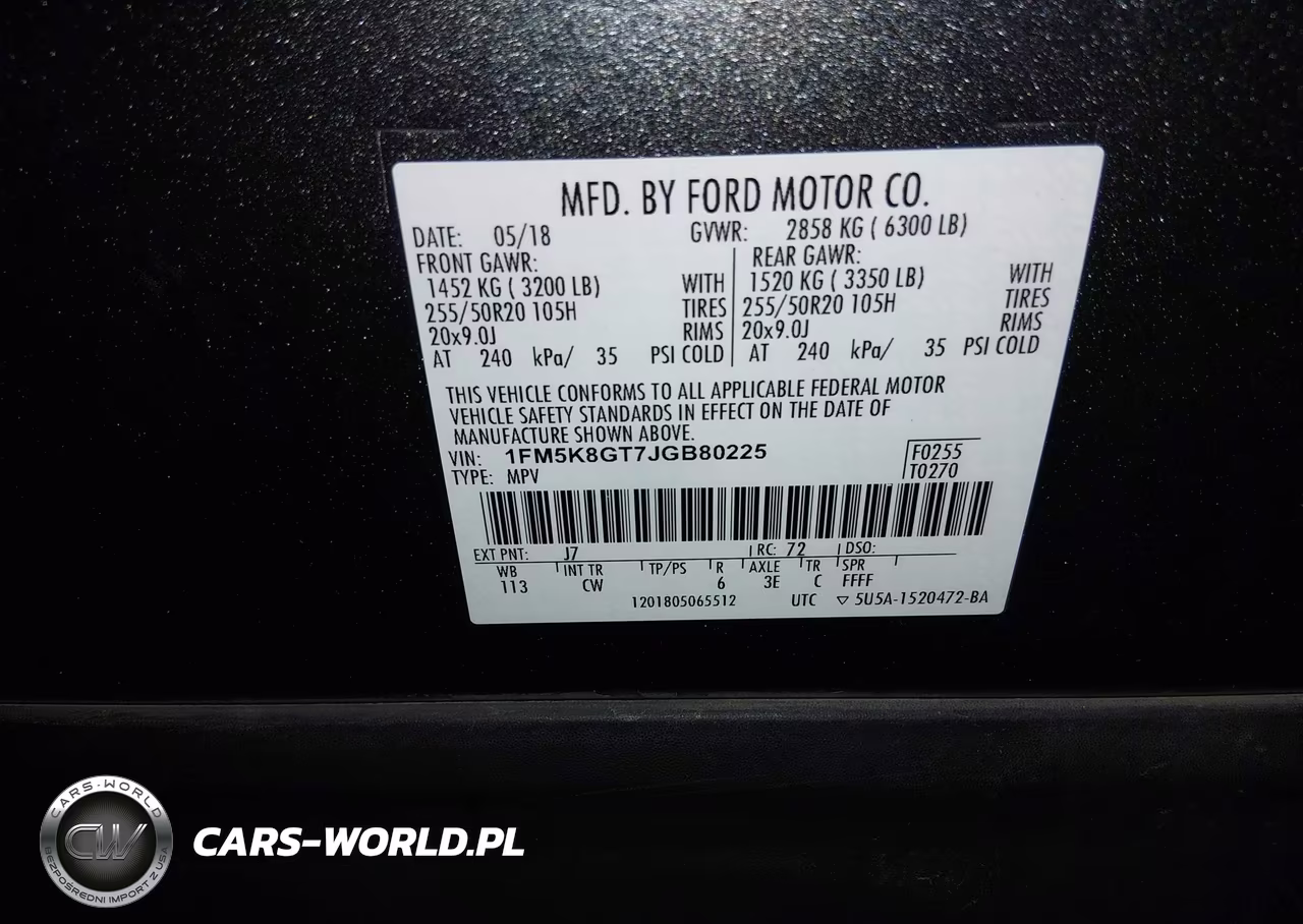 2018 Ford Explorer Sport VIN:1FM5K8GT7JGB80225 - 9