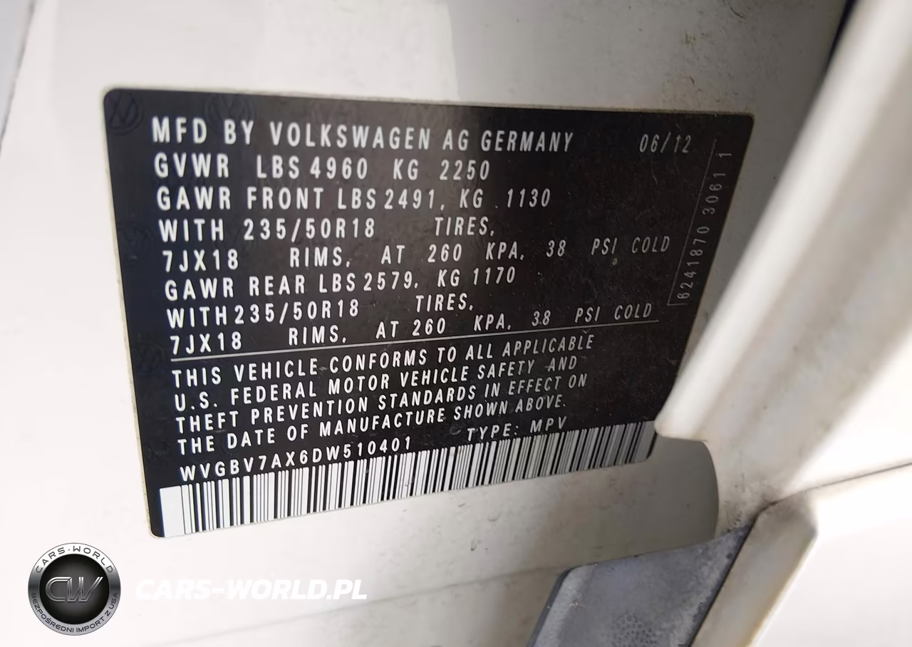 2013 Volkswagen Tiguan Se VIN:WVGBV7AX6DW510401 - 9