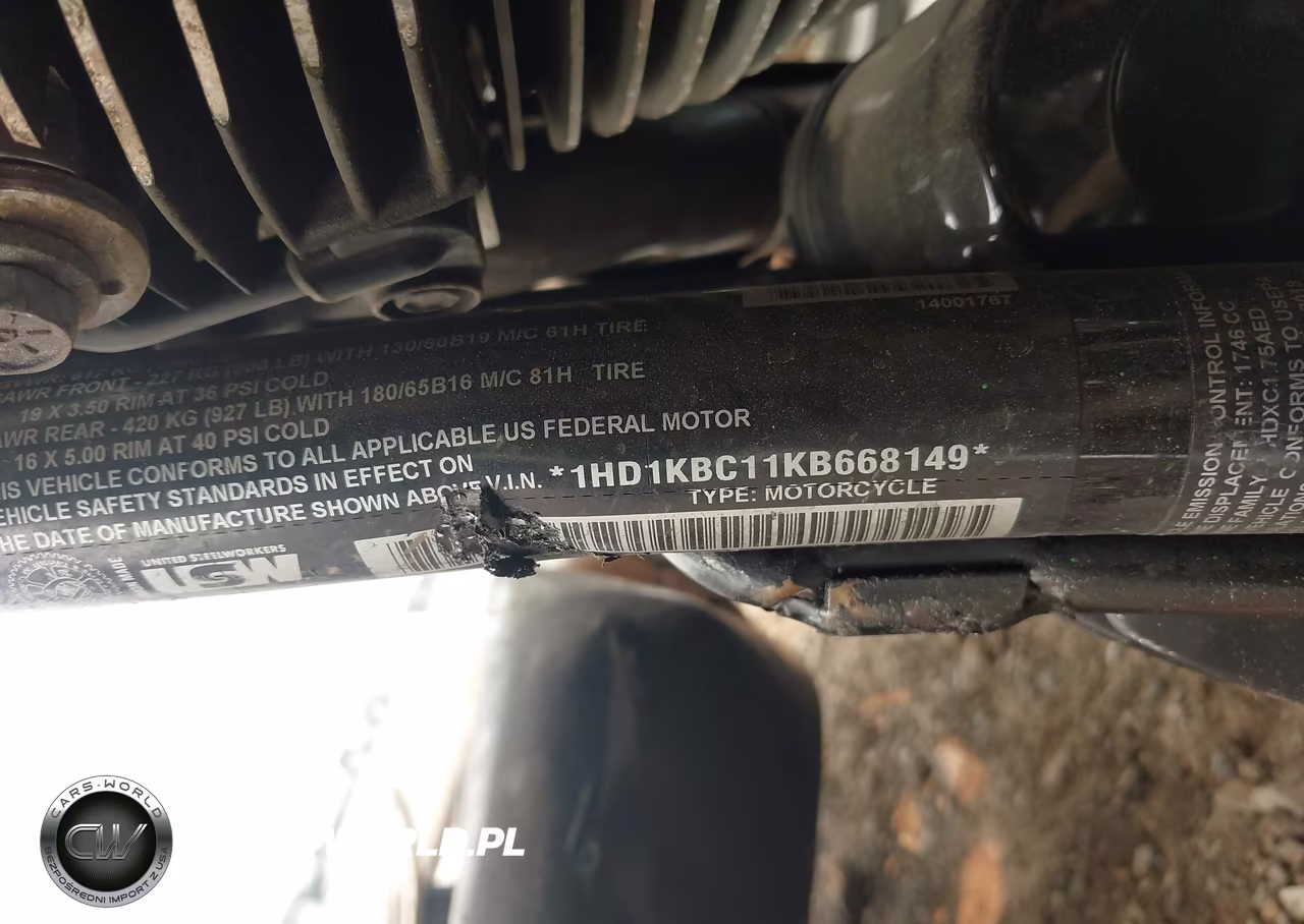 2019 Harley-Davidson Flhx VIN:1HD1KBC11KB668149 - 10