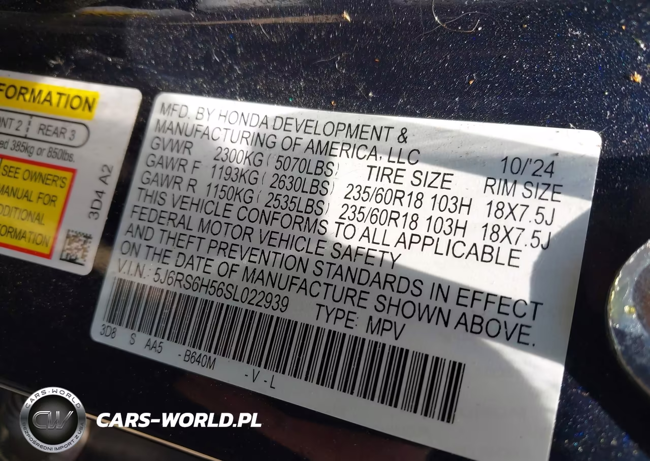 2025 Honda Cr-V Hybrid Sport VIN:5J6RS6H56SL022939 - 9