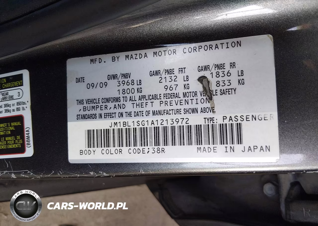 2010 Mazda Mazda3 I Touring VIN:JM1BL1SG1A1213972 - 9