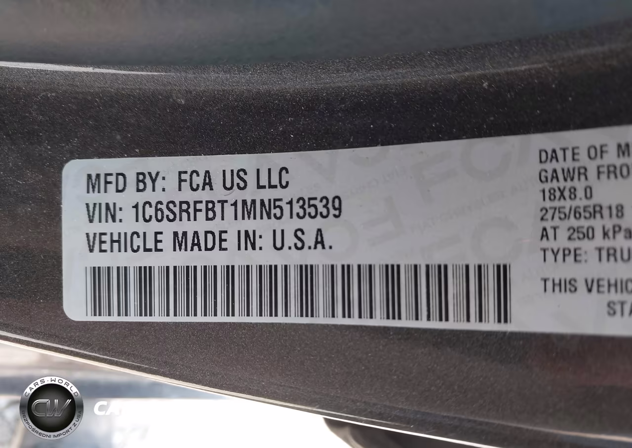 2021 Ram 1500 Big Horn 4X4 6'4 Box VIN:1C6SRFBT1MN513539 - 9