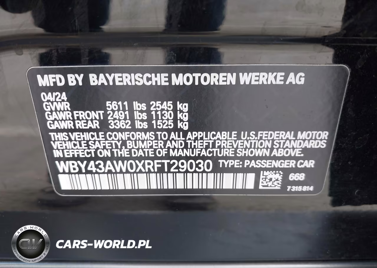 2024 BMW I4 Gran Coupe Edrive35 VIN:WBY43AW0XRFT29030 - 9