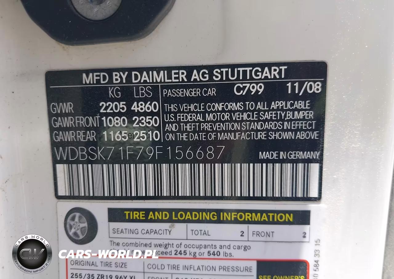 2009 Mercedes-Benz Sl 550 VIN:WDBSK71F79F156687 - 9