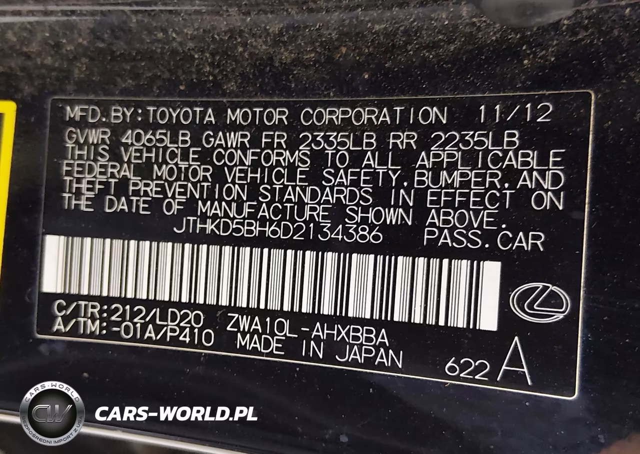 2013 Lexus Ct 200H VIN:JTHKD5BH6D2134386 - 9