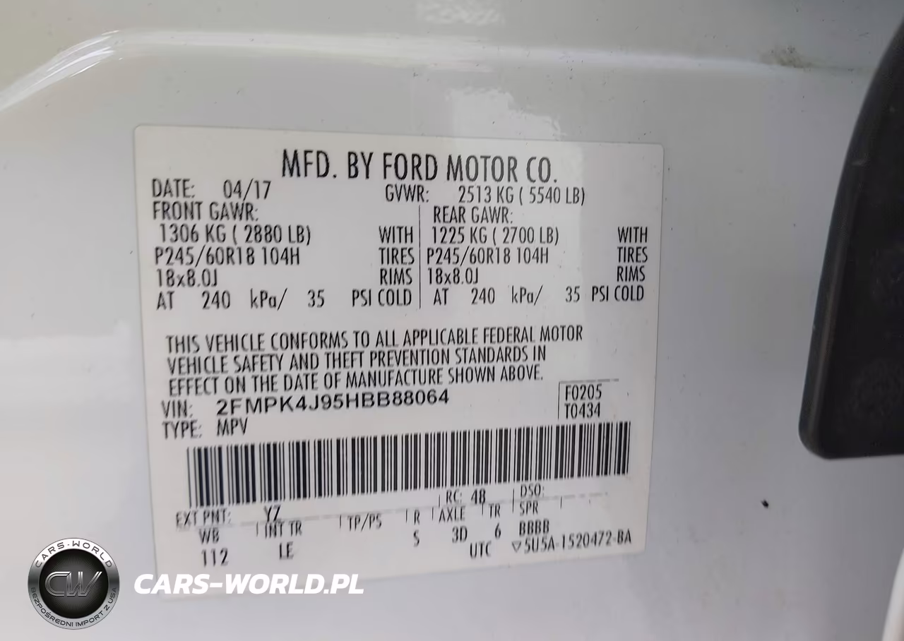 2017 Ford Edge Sel VIN:2FMPK4J95HBB88064 - 9