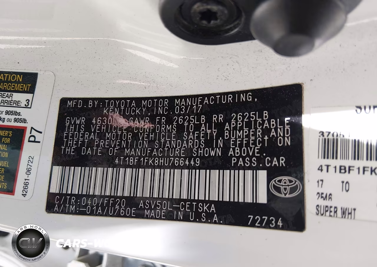 2017 Toyota Camry Se VIN:4T1BF1FK8HU766449 - 9