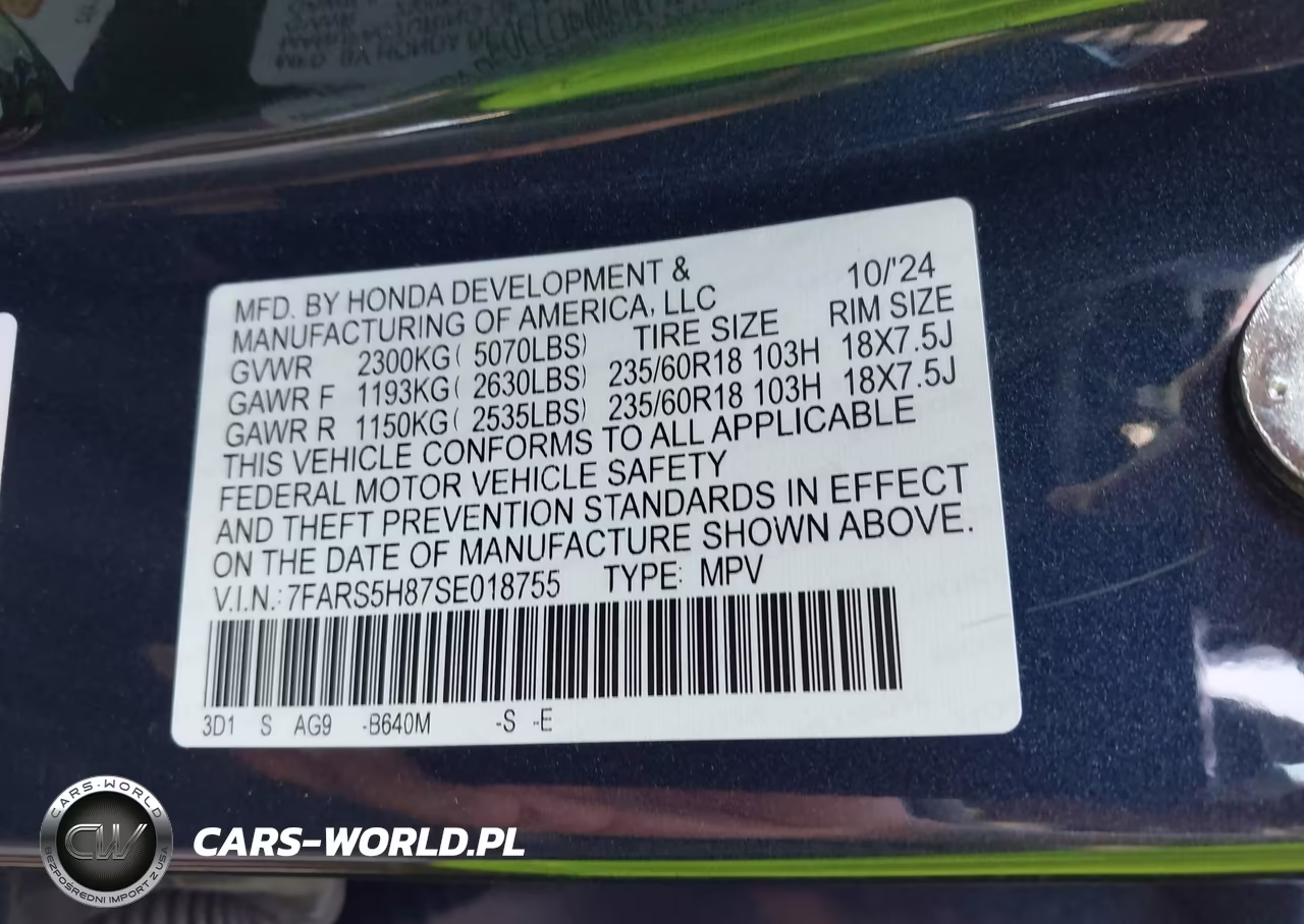 2025 Honda Cr-V Hybrid Sport-L VIN:7FARS5H87SE018755 - 9