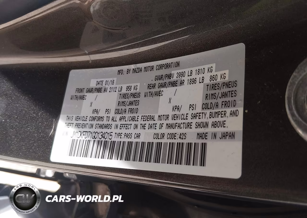 MAZDA CX-3 GRAND VIN:JM1DKFD71G0134015 - 9