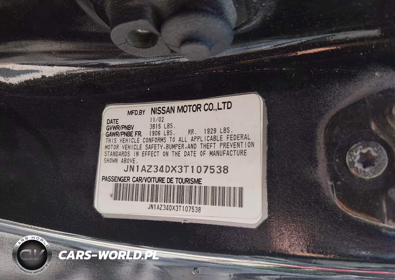 2003 Nissan 350Z Touring VIN:JN1AZ34DX3T107538 - 9