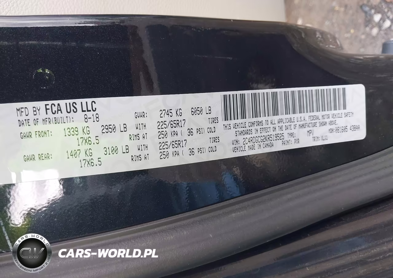 2019 Dodge Grand Caravan Sxt VIN:2C4RDGCG2KR519525 - 9