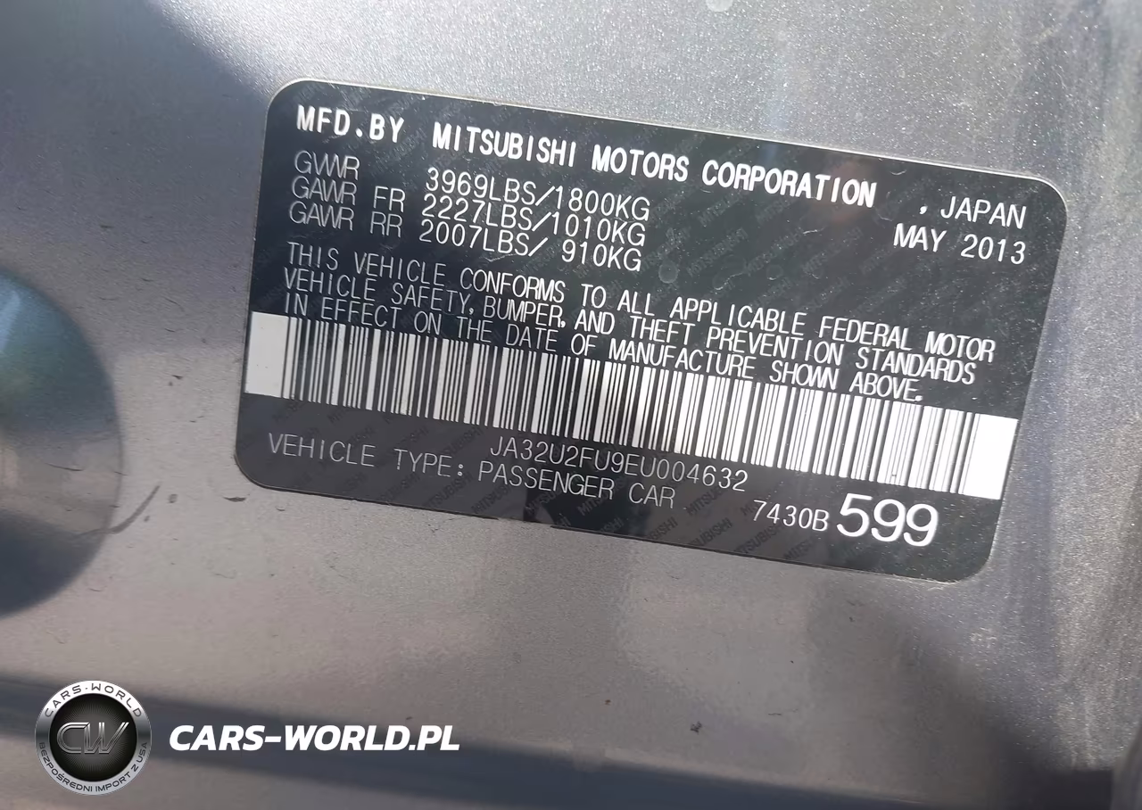 2014 Mitsubishi Lancer Es VIN:JA32U2FU9EU004632 - 9