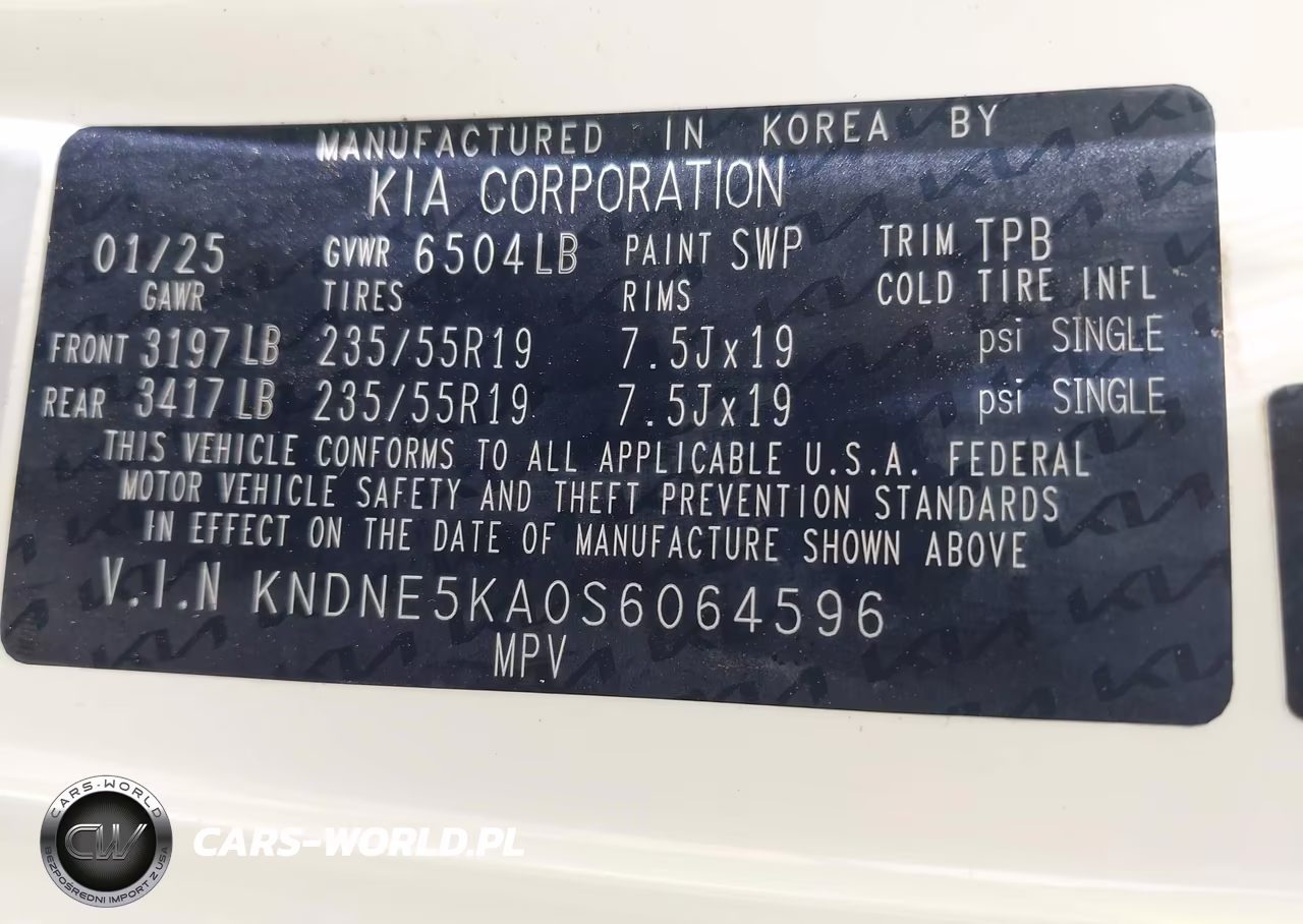 2025 Kia Carnival Mpv Hybrid Sx VIN:KNDNE5KA0S6064596 - 9