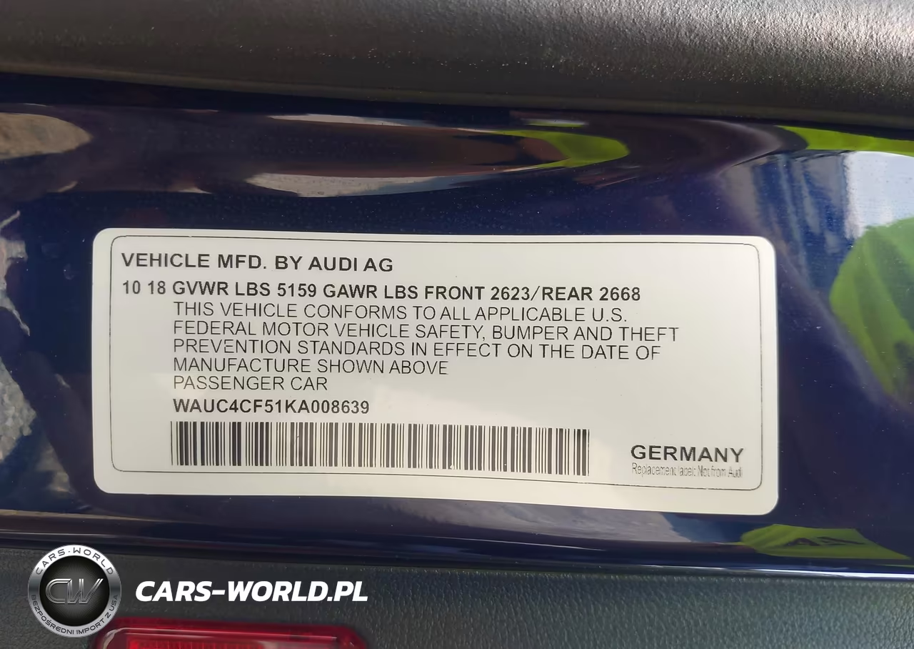 2019 Audi S5 3.0T Premium VIN:WAUC4CF51KA008639 - 9