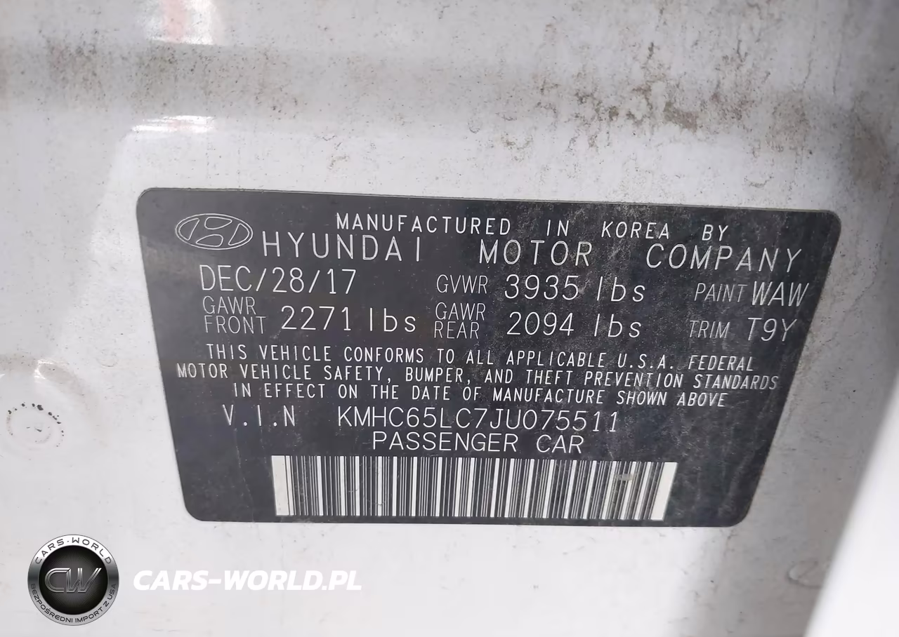 2018 Hyundai Ioniq Hybrid Blue VIN:KMHC65LC7JU075511 - 9