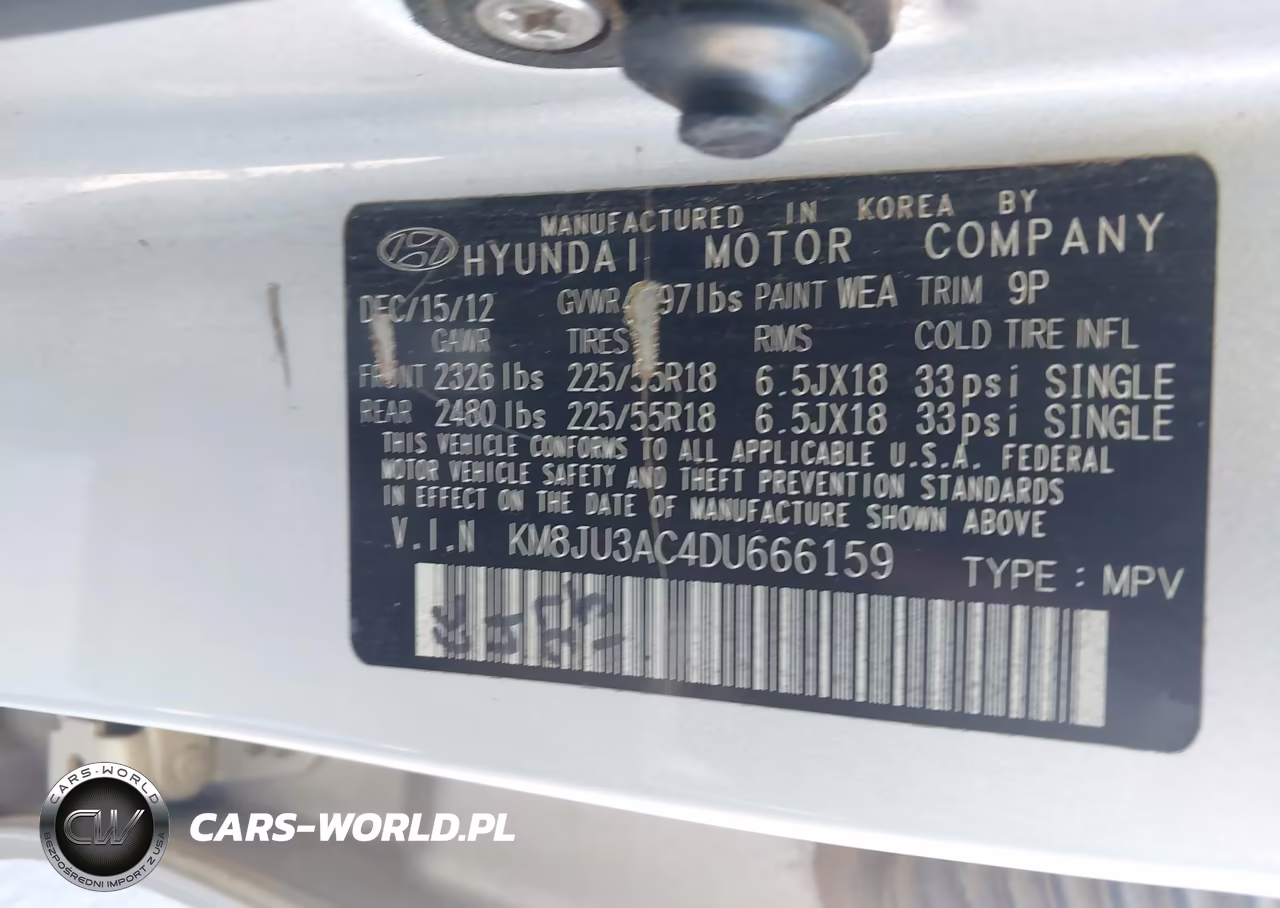 2013 Hyundai Tucson Limited VIN:KM8JU3AC4DU666159 - 9