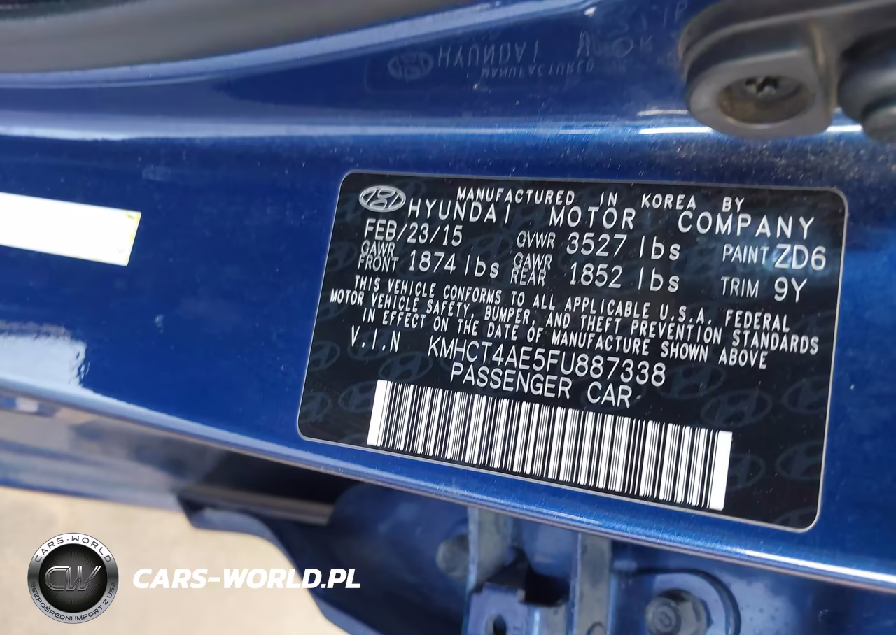 2015 Hyundai Accent Gls VIN:KMHCT4AE5FU887338 - 9