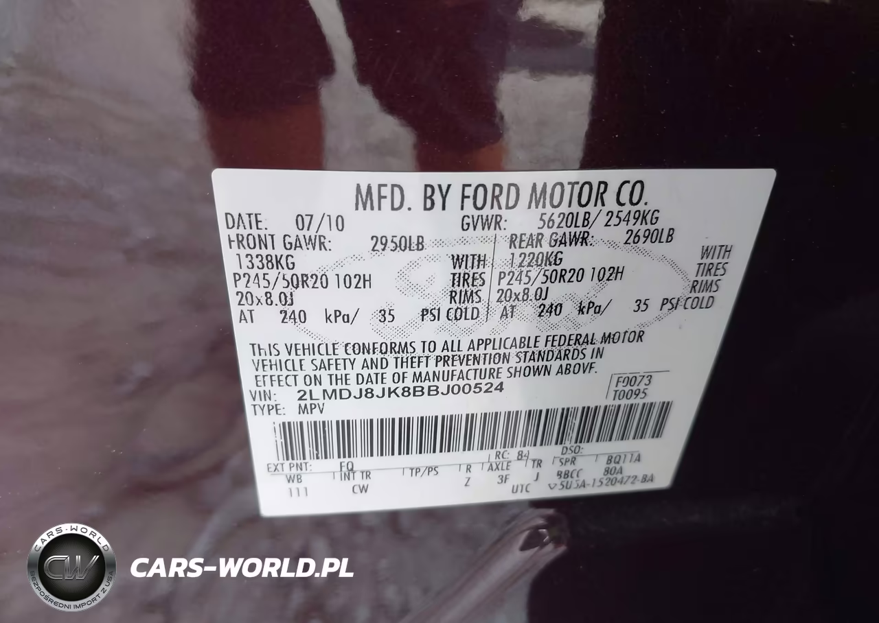 2011 Lincoln Mkx VIN:2LMDJ8JK8BBJ00524 - 9