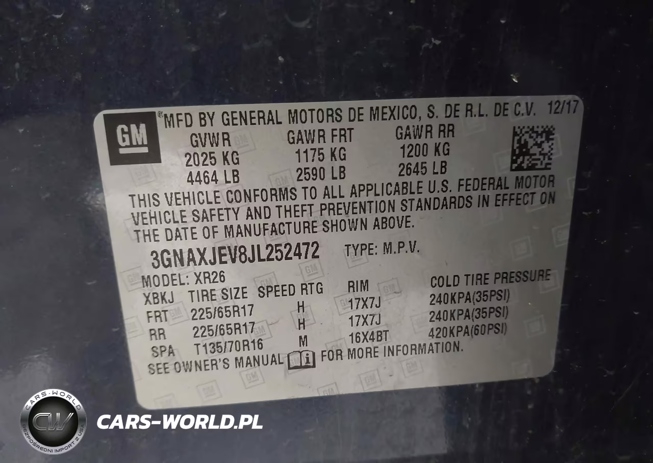 2018 Chevrolet Equinox Lt VIN:3GNAXJEV8JL252472 - 9