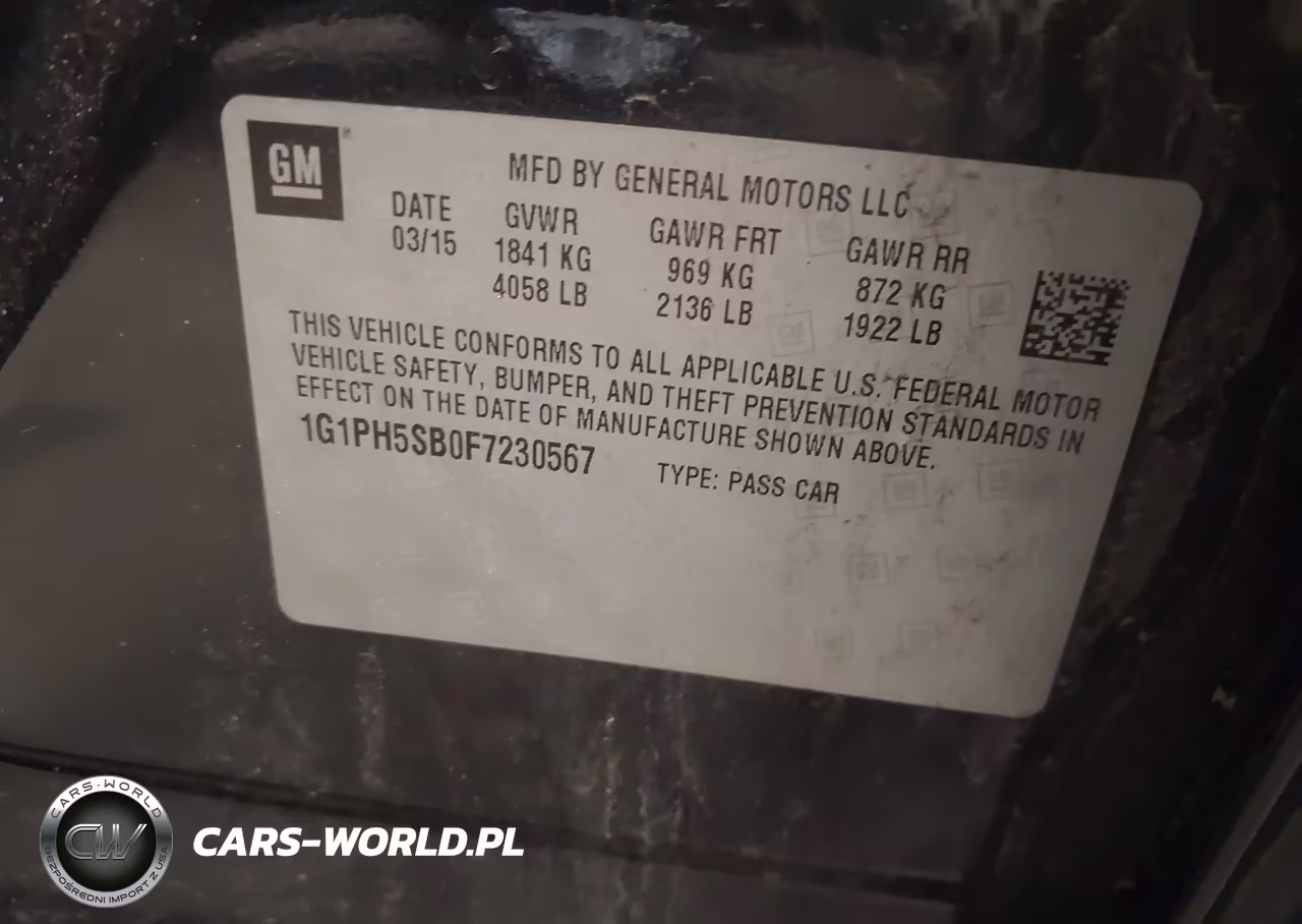 2015 Chevrolet Cruze Eco Auto VIN:1G1PH5SB0F7230567 - 9