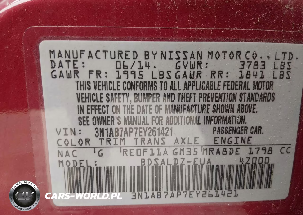 2014 Nissan Sentra Fe+ S-Fe+ Sv-S-Sl-Sr-Sv VIN:3N1AB7AP7EY261421 - 9