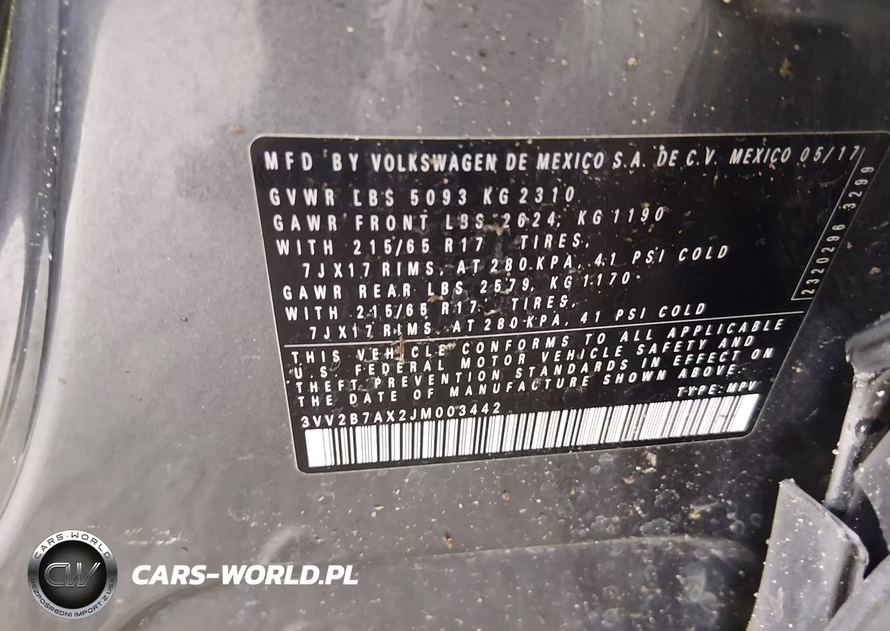 2018 Volkswagen Tiguan 2.0T Se-2.0T Sel VIN:3VV2B7AX2JM003442 - 9