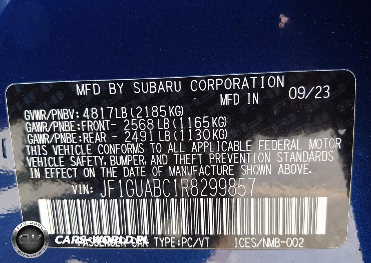2024 Subaru Impreza Base 5-Door VIN:JF1GUABC1R8299857 - 9