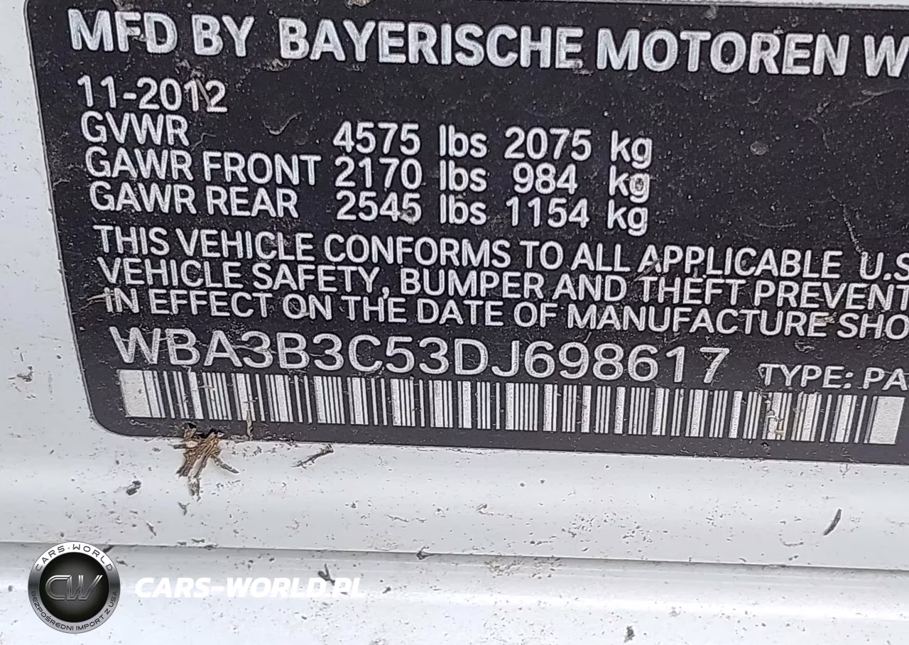2013 BMW 328I xDrive VIN:WBA3B3C53DJ698617 - 9