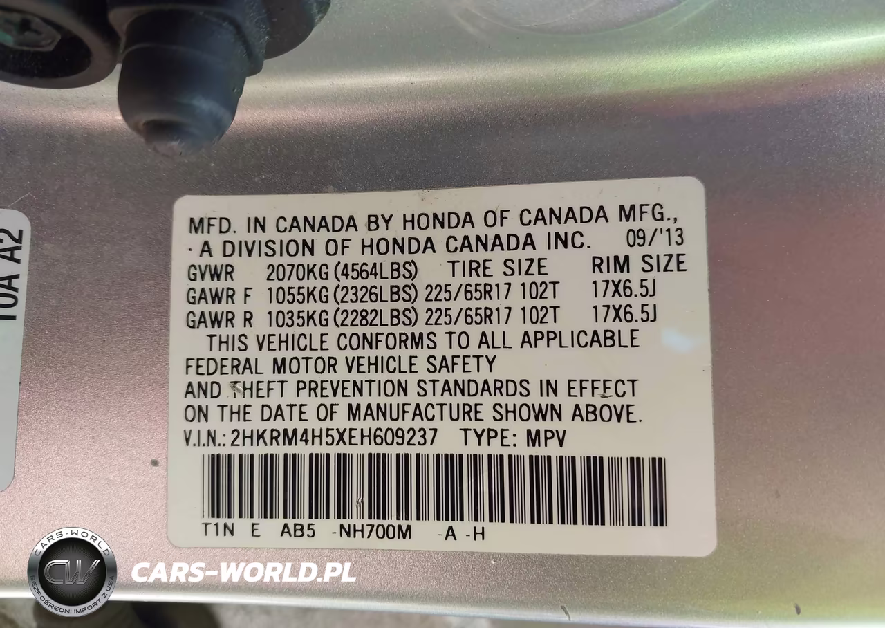 2014 Honda Cr-V Ex VIN:2HKRM4H5XEH609237 - 9