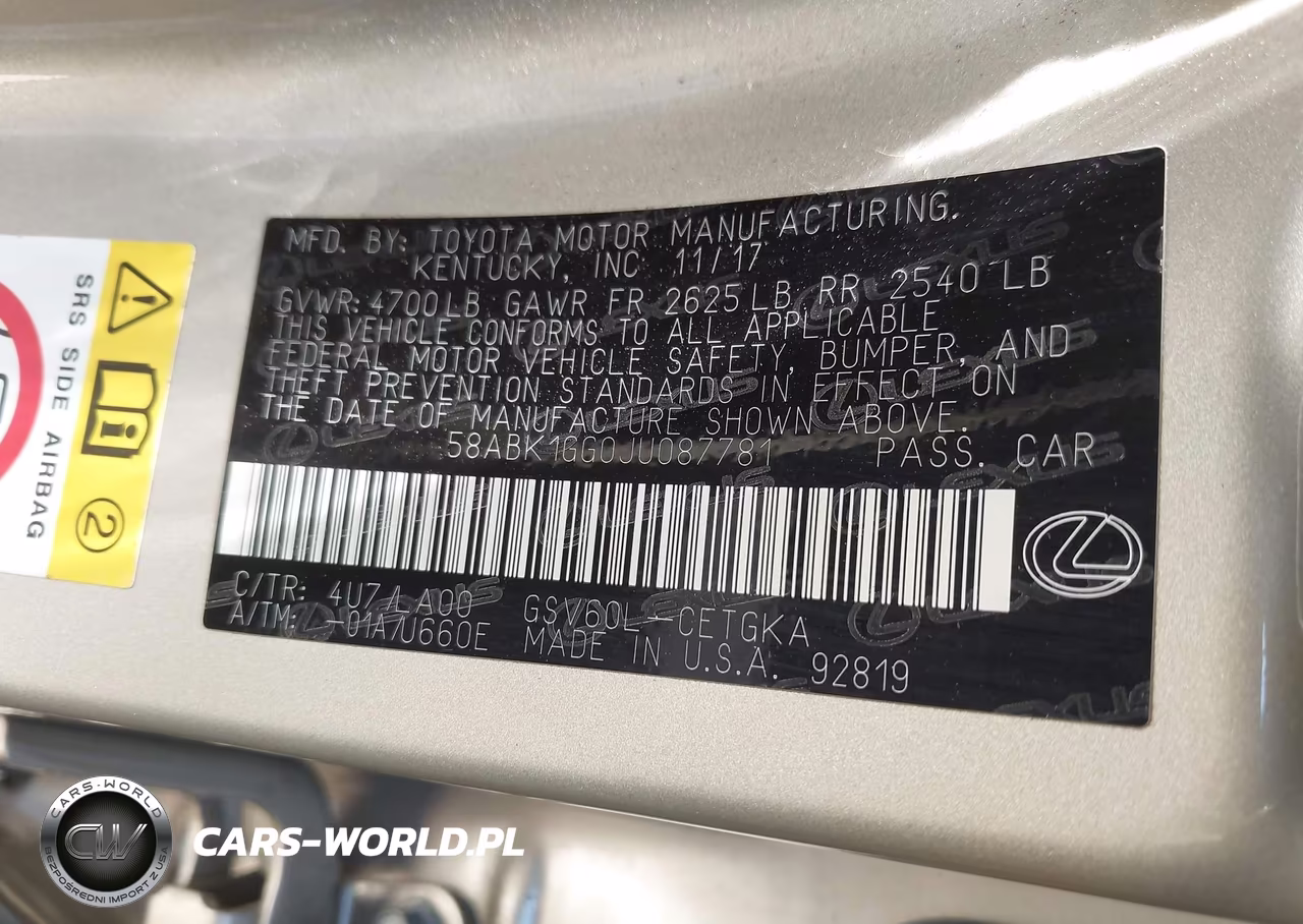 2018 Lexus Es 350 VIN:58ABK1GG0JU087781 - 9
