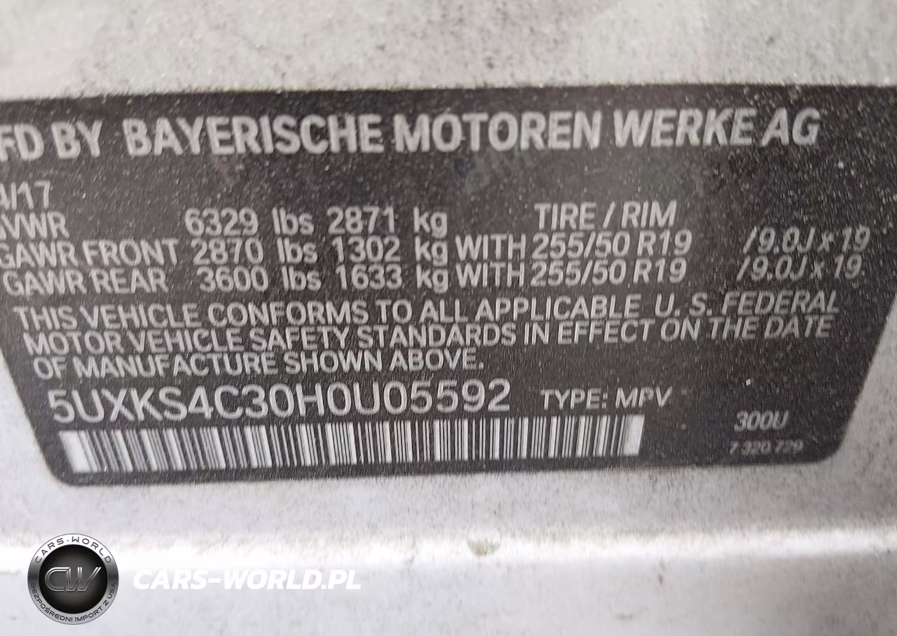 2017 BMW X5 xDrive35D VIN:5UXKS4C30H0U05592 - 9