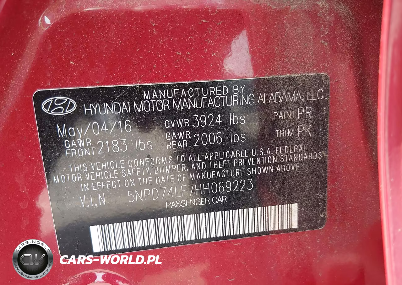 2017 Hyundai Elantra Se VIN:5NPD74LF7HH069223 - 9