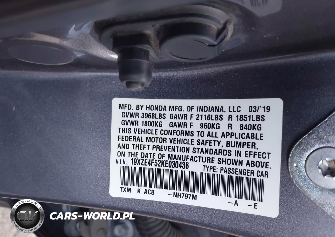 2019 Honda Insight Ex VIN:19XZE4F52KE030436 - 9