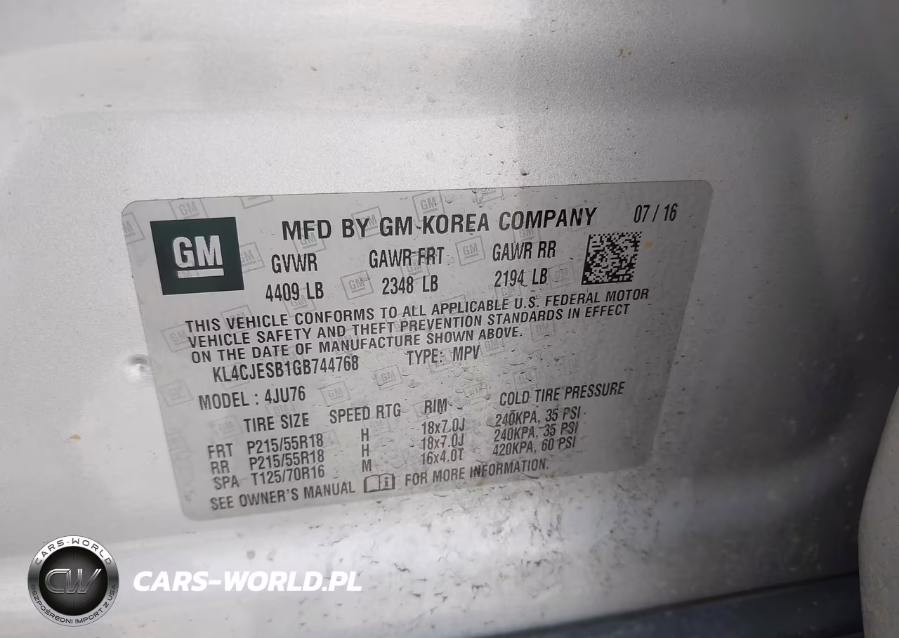 2016 Buick Encore VIN:KL4CJESB1GB744768 - 9