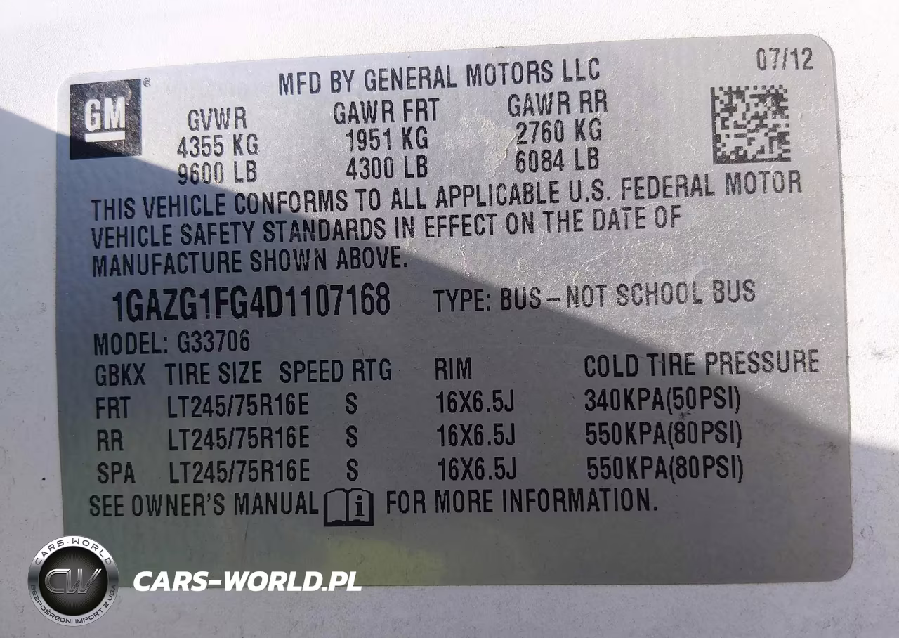 2013 Chevrolet Express 3500 Lt VIN:1GAZG1FG4D1107168 - 9