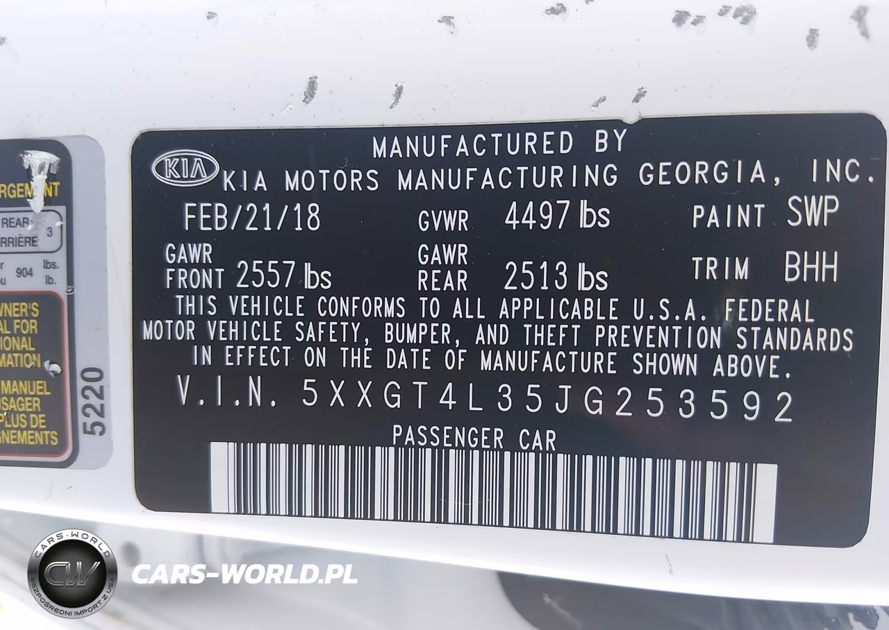 2018 Kia Optima Lx VIN:5XXGT4L35JG253592 - 9
