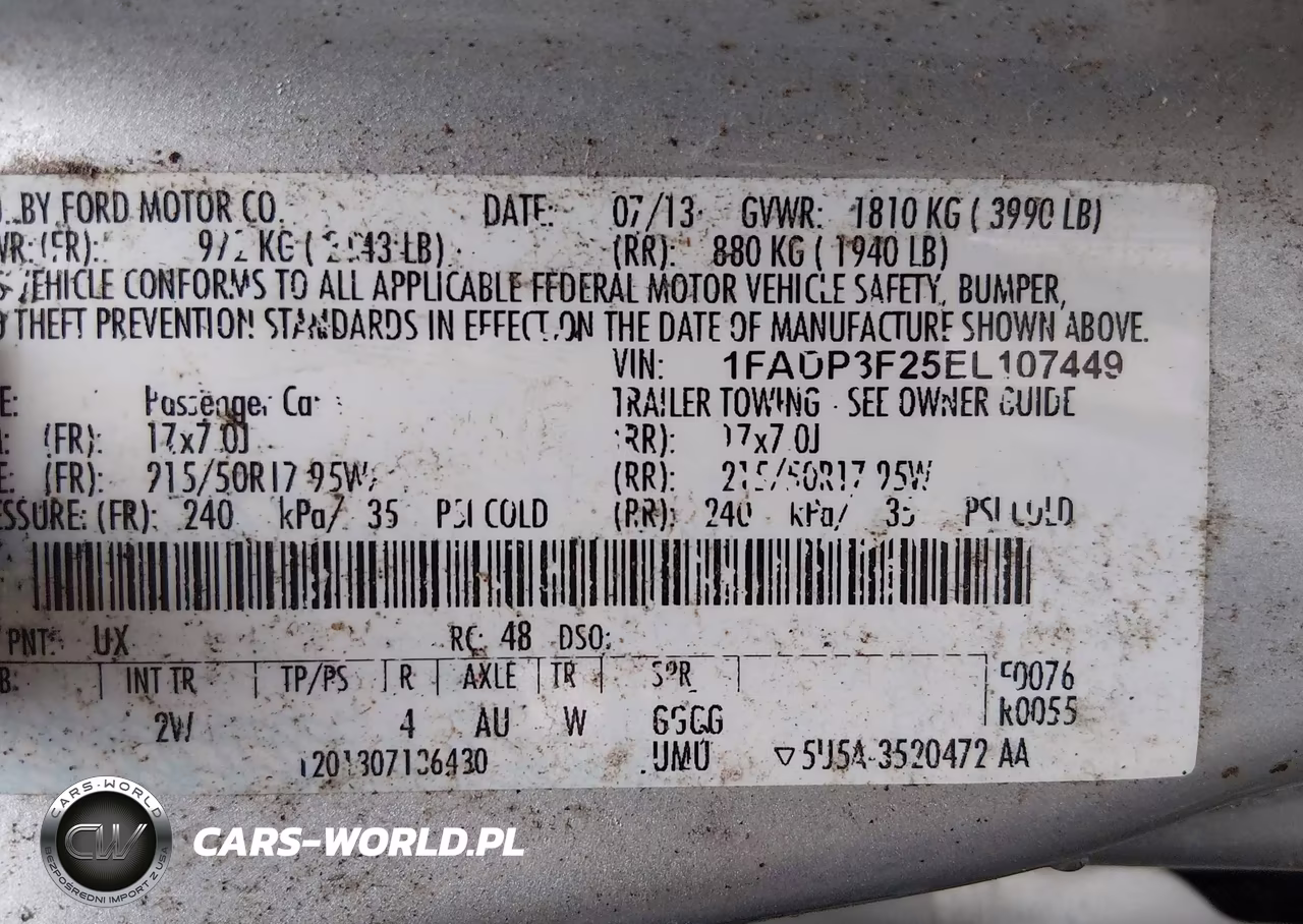 2014 Ford Focus Se VIN:1FADP3F25EL107449 - 9