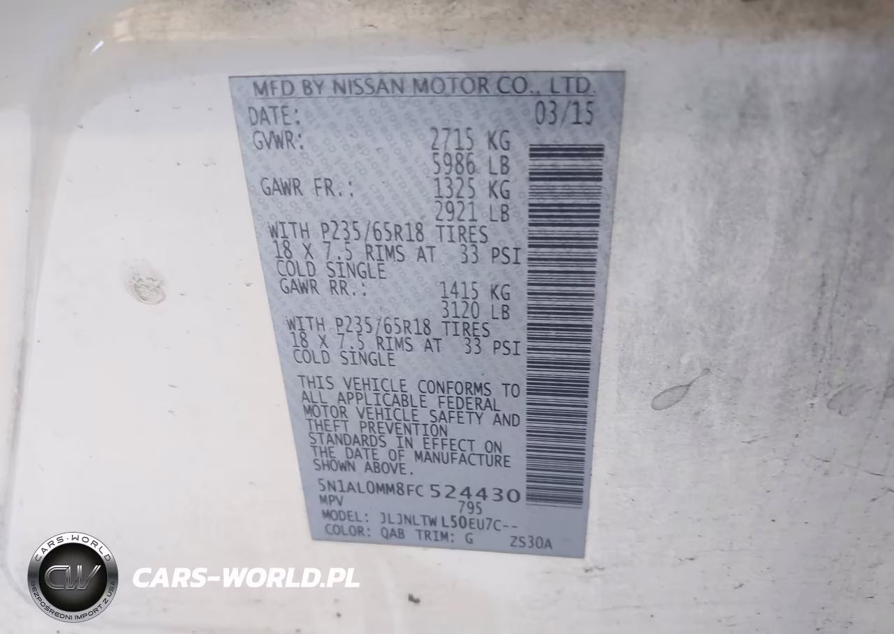 2015 Infiniti Qx60 VIN:5N1AL0MM8FC524430 - 9