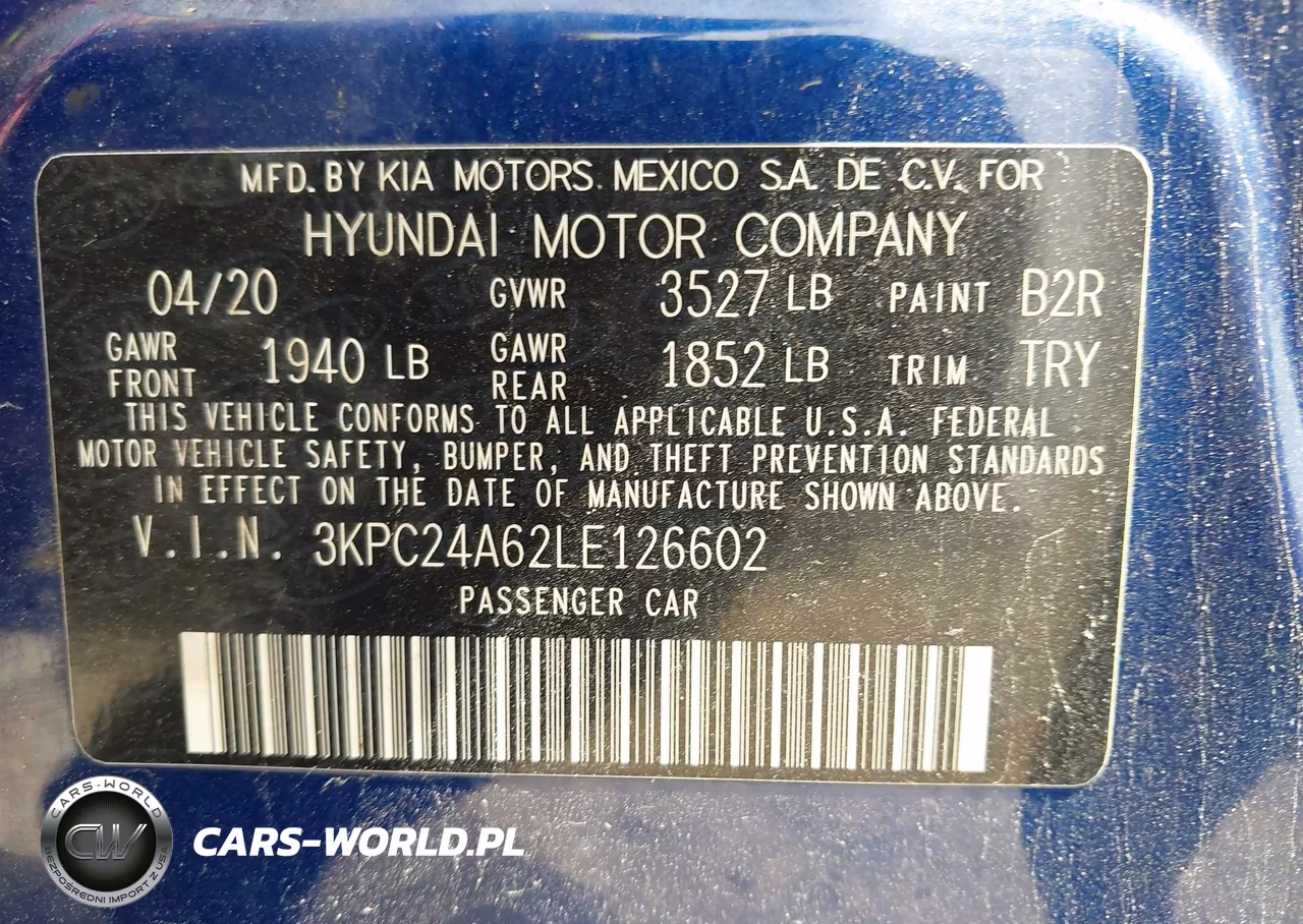 2020 Hyundai Accent Se VIN:3KPC24A62LE126602 - 9