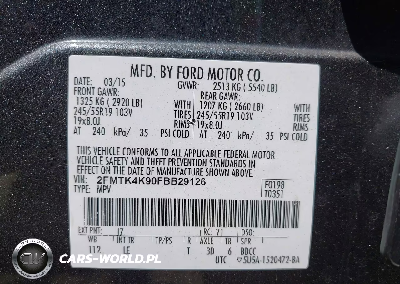 2015 Ford Edge Titanium VIN:2FMTK4K90FBB29126 - 9