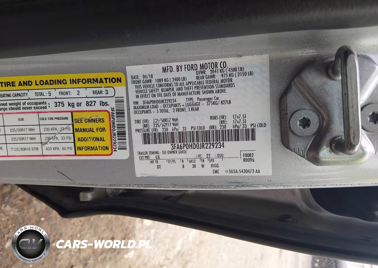 2018 Ford Fusion Se VIN:3FA6P0HD0JR229234 - 9