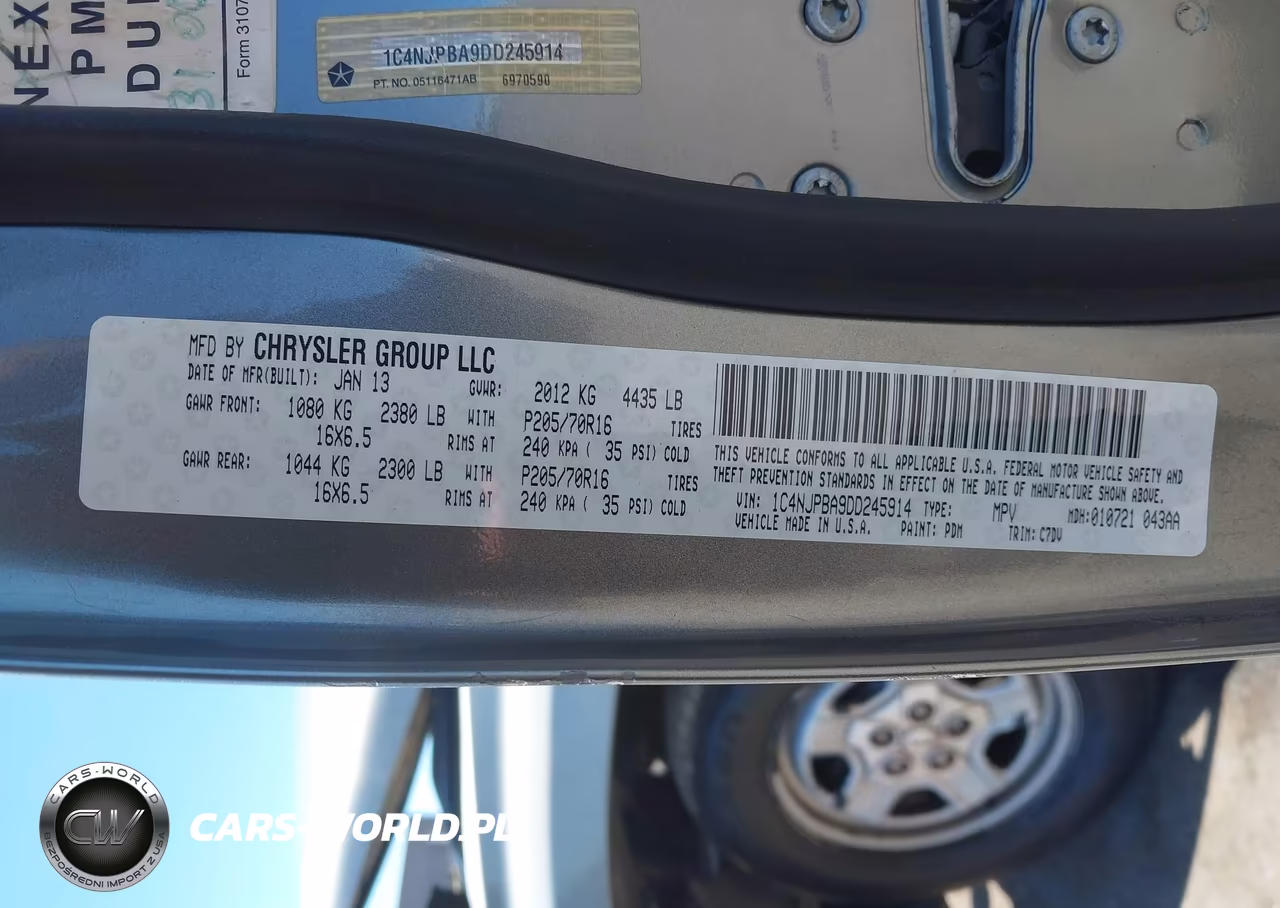 2013 Jeep Patriot Sport VIN:1C4NJPBA9DD245914 - 9