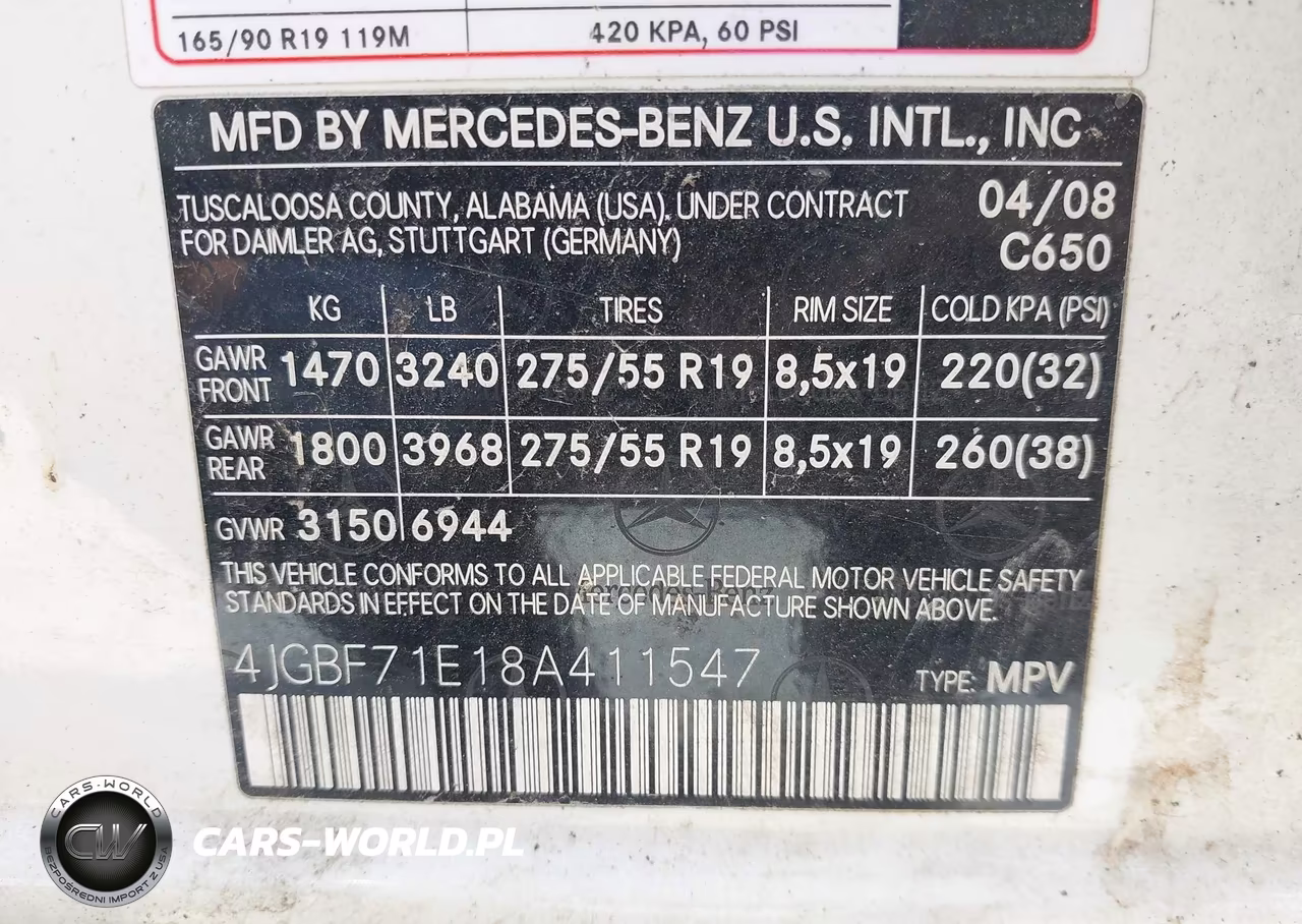 2008 Mercedes-Benz Gl 450 4Matic VIN:4JGBF71E18A411547 - 9