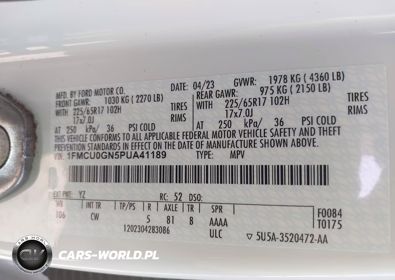 2023 Ford Escape Active VIN:1FMCU0GN5PUA41189 - 9